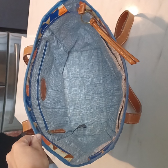 Fossil starburst coated canvas tote - Picture 5 of 14